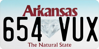 AR license plate 654VUX