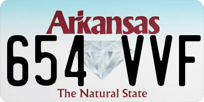 AR license plate 654VVF