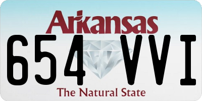 AR license plate 654VVI