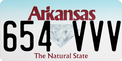 AR license plate 654VVV