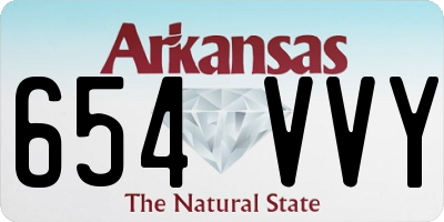AR license plate 654VVY