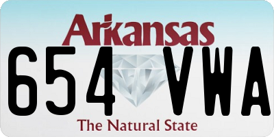 AR license plate 654VWA