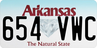 AR license plate 654VWC