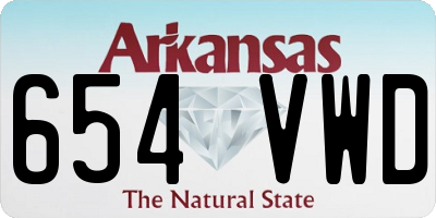 AR license plate 654VWD