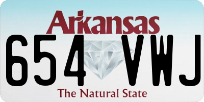 AR license plate 654VWJ
