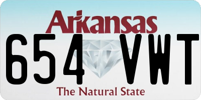 AR license plate 654VWT