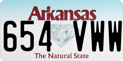 AR license plate 654VWW