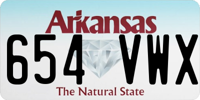 AR license plate 654VWX