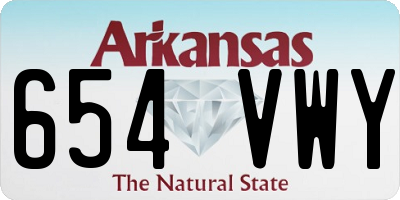 AR license plate 654VWY