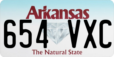 AR license plate 654VXC