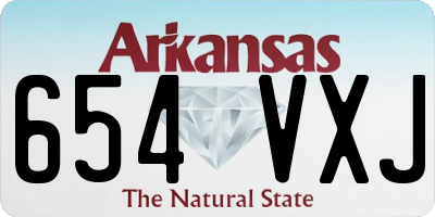 AR license plate 654VXJ