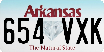 AR license plate 654VXK