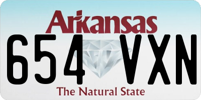 AR license plate 654VXN