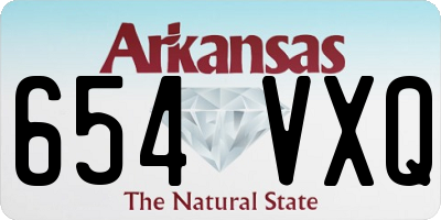 AR license plate 654VXQ