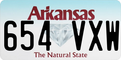 AR license plate 654VXW