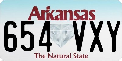 AR license plate 654VXY