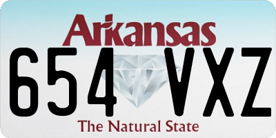AR license plate 654VXZ