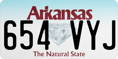 AR license plate 654VYJ