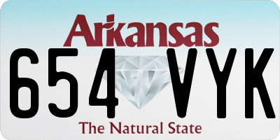 AR license plate 654VYK