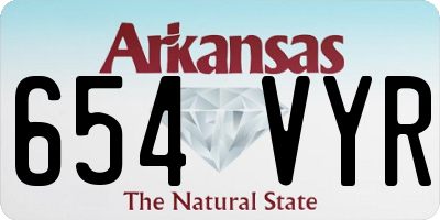 AR license plate 654VYR