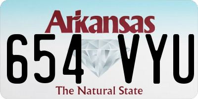 AR license plate 654VYU