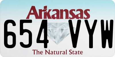 AR license plate 654VYW
