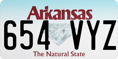 AR license plate 654VYZ