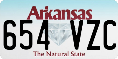 AR license plate 654VZC