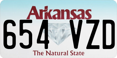 AR license plate 654VZD