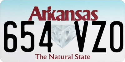 AR license plate 654VZO