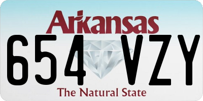 AR license plate 654VZY