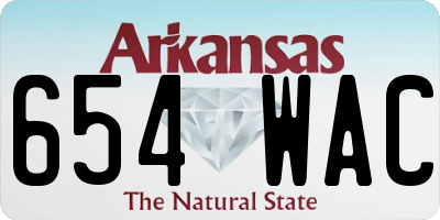 AR license plate 654WAC