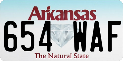 AR license plate 654WAF