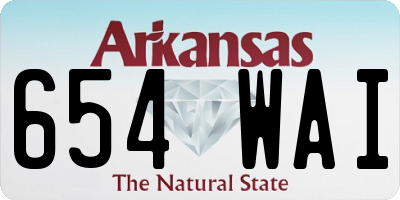 AR license plate 654WAI