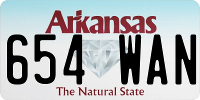 AR license plate 654WAN