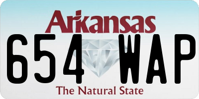 AR license plate 654WAP