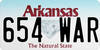 AR license plate 654WAR