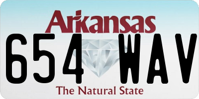AR license plate 654WAV