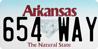 AR license plate 654WAY