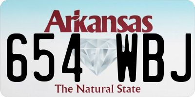 AR license plate 654WBJ