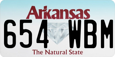 AR license plate 654WBM
