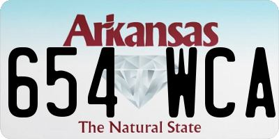AR license plate 654WCA