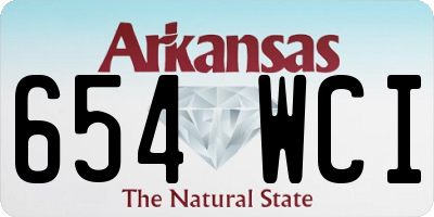 AR license plate 654WCI