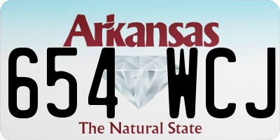 AR license plate 654WCJ