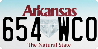 AR license plate 654WCO