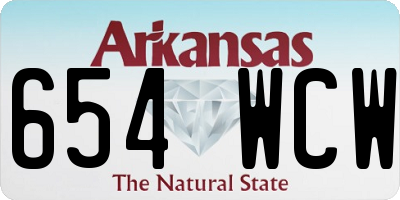 AR license plate 654WCW