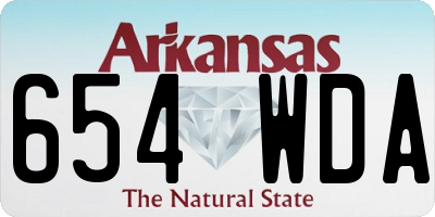 AR license plate 654WDA