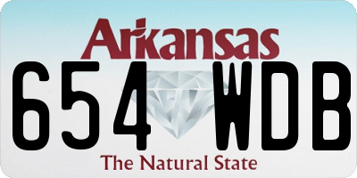 AR license plate 654WDB