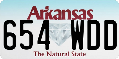 AR license plate 654WDD