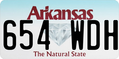 AR license plate 654WDH